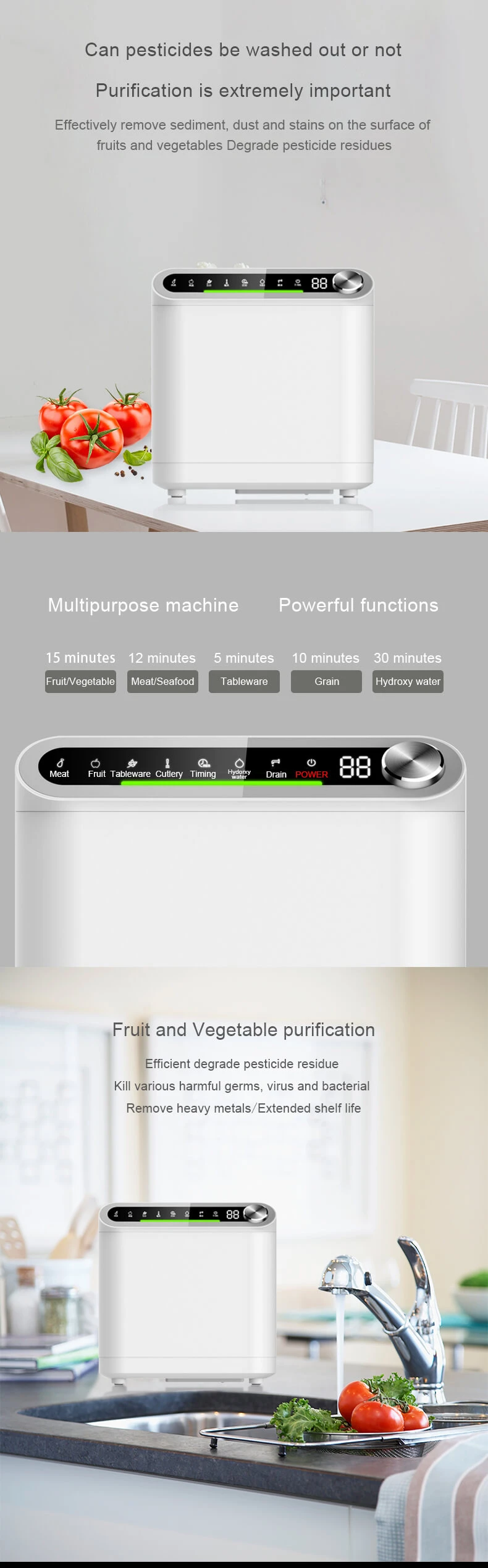 Fruit cleaning machine